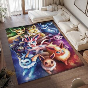 Alternative view of Alle Evoli-Entwicklungen Pokémon  - All Eevee Evolutions Pokemon 1002 Teppich - TOK