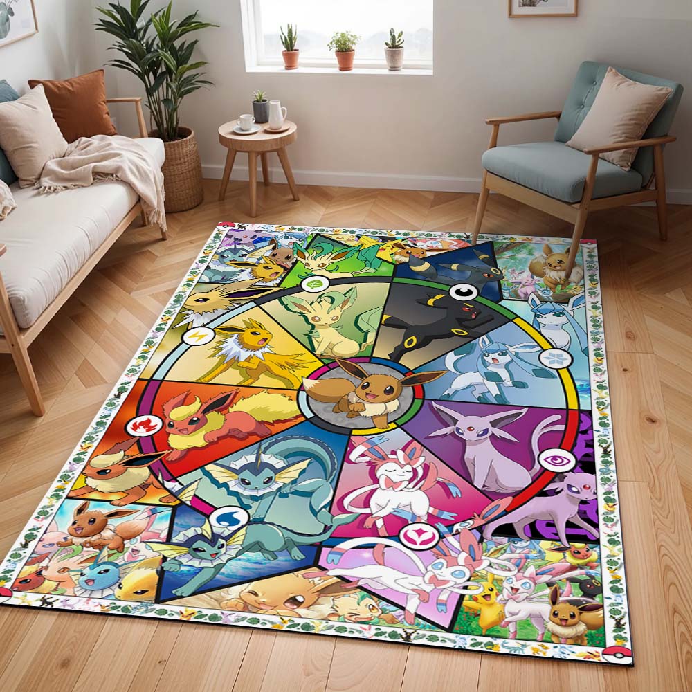 Alle Evoli-Entwicklungen Pokémon - All Eevee Evolutions Pokemon 1003 Teppich - TOK