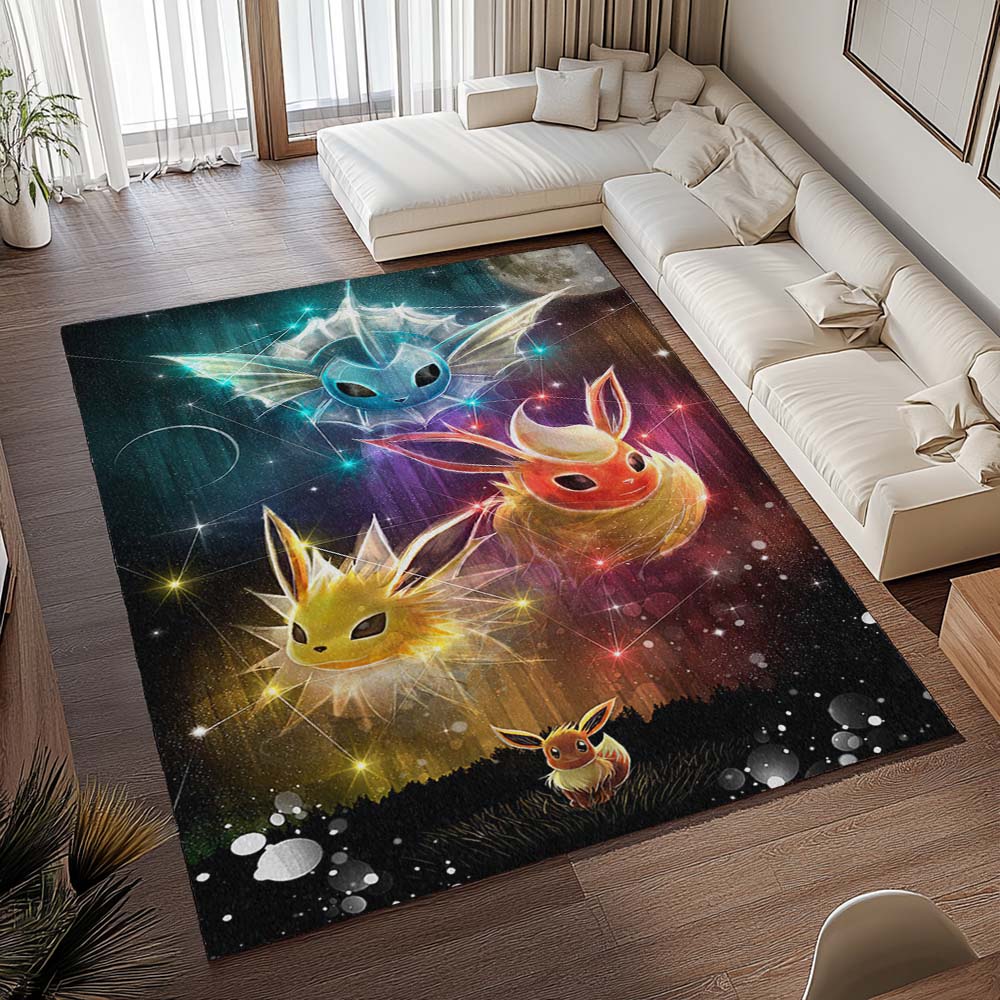 Alle Evoli-Entwicklungen Pokémon - All Eevee Evolutions Pokemon 1005 Teppich - TOK – Bild 2