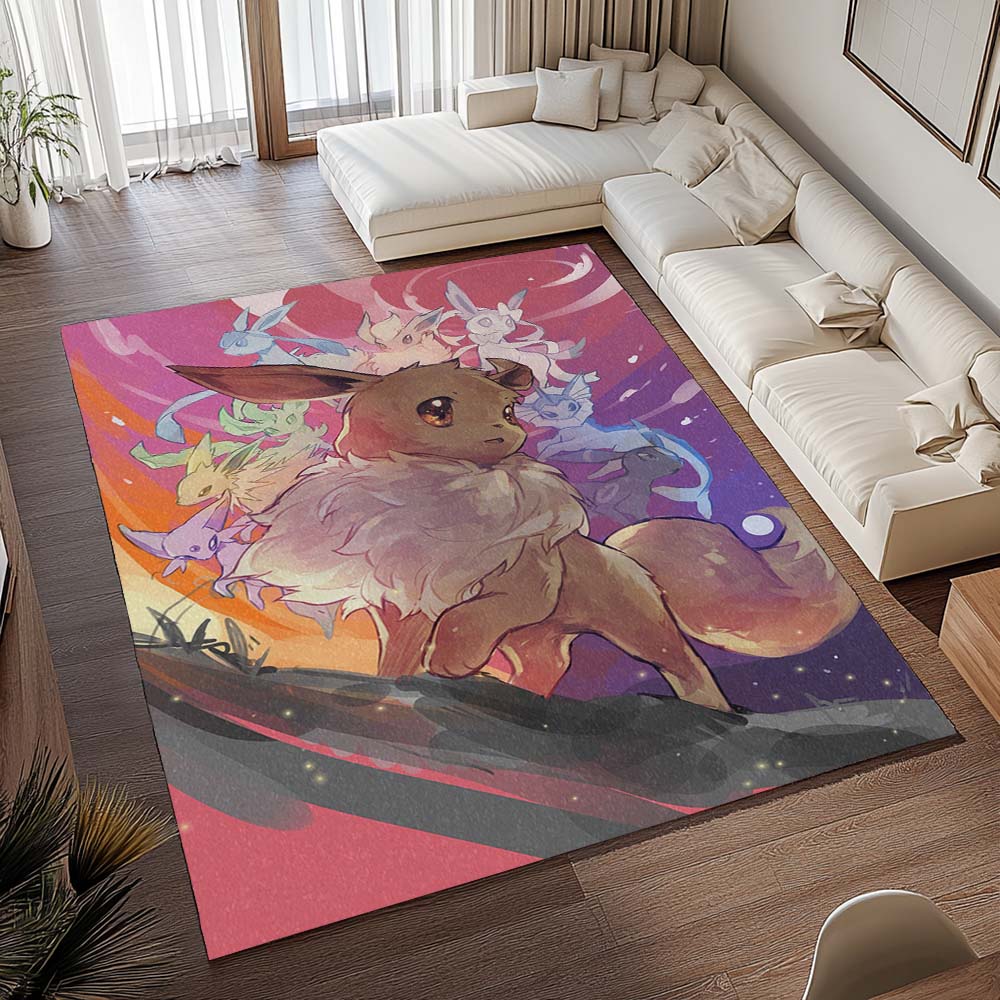 Alle Evoli-Entwicklungen Pokémon - All Eevee Evolutions Pokemon 1008 Teppich - TOK – Bild 2