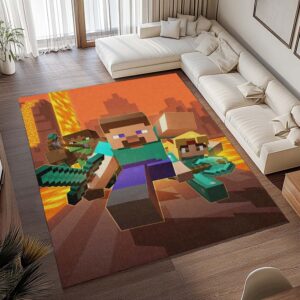 Alternative view of Alle Minecraft-Charaktere 02 Teppich - TOK