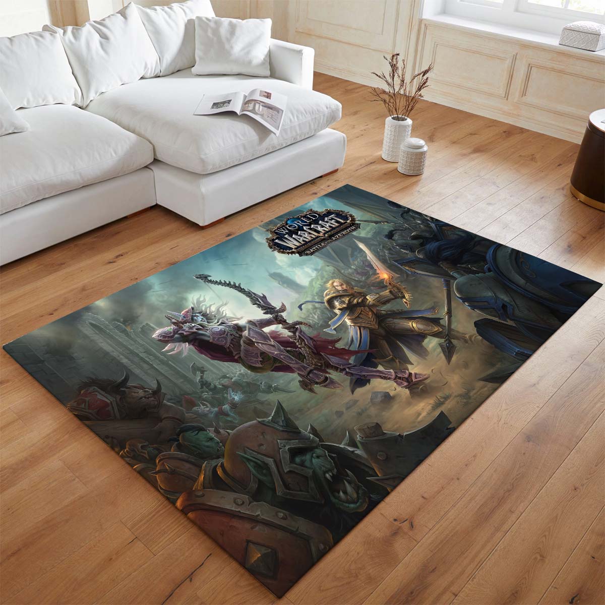 Anduin Wrynn Die Allianz Sylvanas Windläufer Horde World of Warcraft Schlacht um Azeroth Teppich - TOK – Bild 2