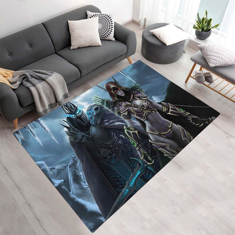 Arthas Menethil Der Lichkönig und Sylvanas Windläufer World of Warcraft WOW Teppich - TOK