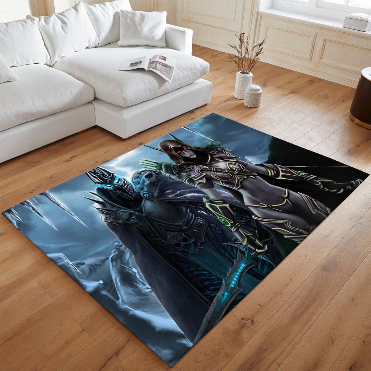 Arthas Menethil Der Lichkönig und Sylvanas Windläufer World of Warcraft WOW Teppich - TOK – Bild 2
