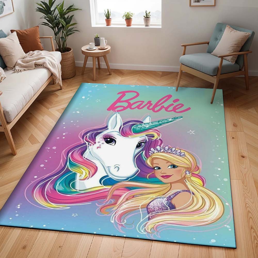 Barbie und Einhorn 2 Teppich - TOK