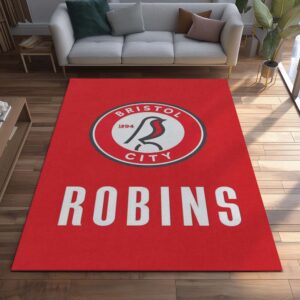 Alternative view of Bristol City FC EFL Championship Roter Hintergrund 01 Teppich