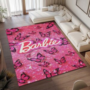 Alternative view of Schmetterlinge – Glitzer – Barbie Teppich - TOK