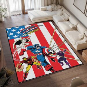 Alternative view of Captain America und die Avengers Teppich - TOK