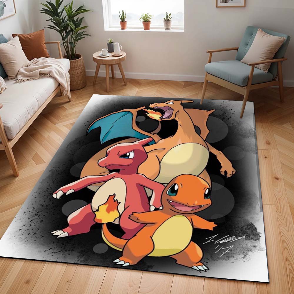 Glumanda Glutexo Glurak Pokémon - Charmander Charmeleon Charizard Pokemon 2 Teppich - TOK