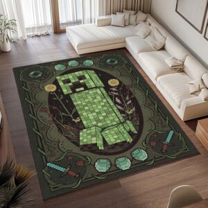 Alternative view of Creeper im Minecraft-Spiel 02 Teppich - TOK