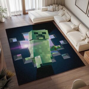 Alternative view of Creeper im Minecraft-Spiel Teppich - TOK