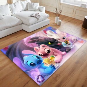 Alternative view of Disney Stitch und Angel 2 Teppich - TOK