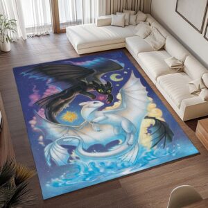 Alternative view of Drachen – Ohnezahn und Tagschatten 5 - Dragons Teppich - TOK
