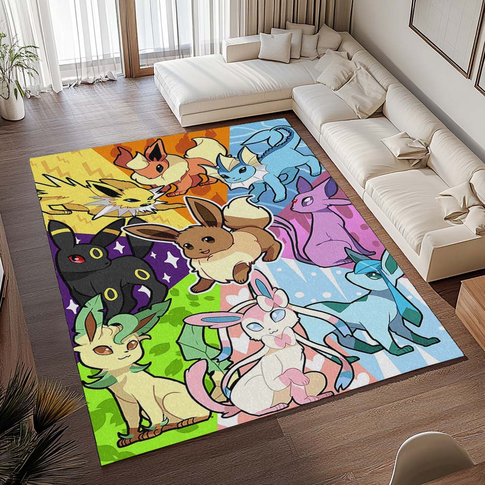 Evoli Entwicklung Pokémon - Eevee Evolution Pokemon 13 Teppich - TOK – Bild 2