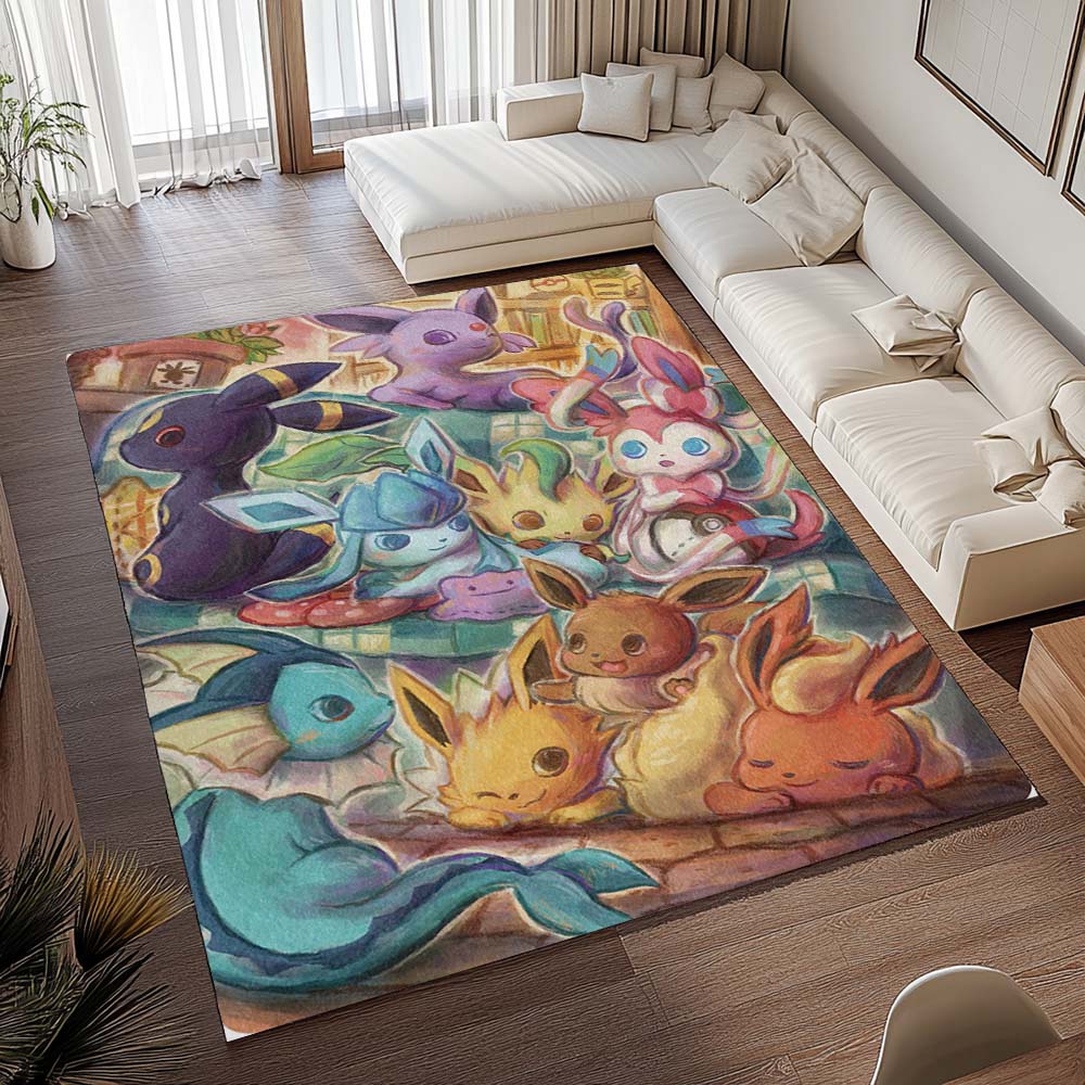 Evoli Entwicklung Pokémon - Eevee Evolution Pokemon 7 Teppich - TOK – Bild 2