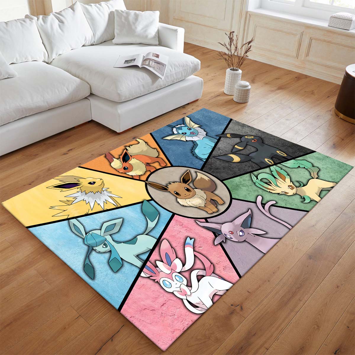 Evoli Entwicklung Pokémon - Eevee Evolution Pokemon 9 Teppich - TOK – Bild 2