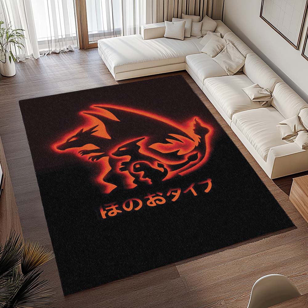 Feuer Glurak Pokémon - Fire Charizard Pokemon 2 Teppich - TOK – Bild 2