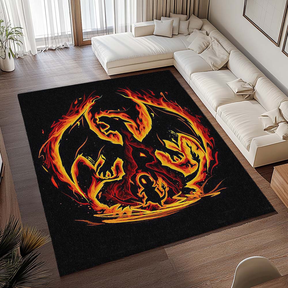 Feuer Glurak Pokémon - Fire Charizard Pokemon Teppich - TOK – Bild 2