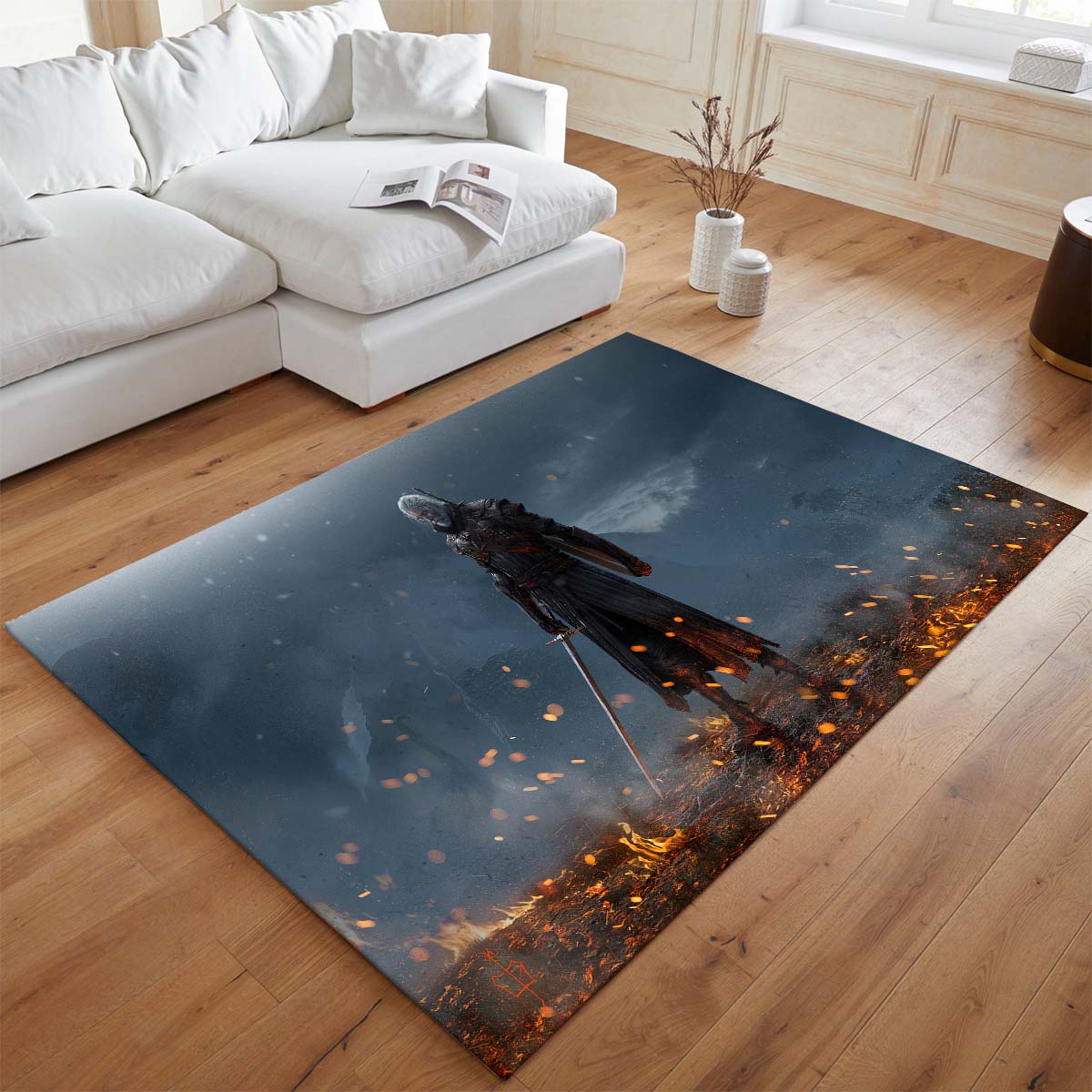 Geralt – The Witcher 3: Wild Hunt – Feuer-Hintergrund Teppich - TOK – Bild 2