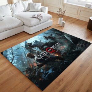 Alternative view of God of War Ragnarök Kratos Kampf Teppich - TOK