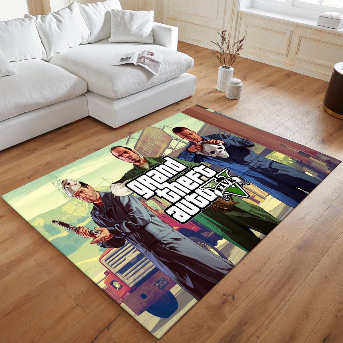Grand Theft Auto GTA 5 Charaktere Michael De Santa Trevor Philips Carl Johnson Teppich - TOK – Bild 2