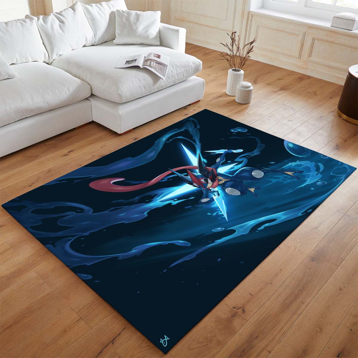 Quajutsu Der Heimliche Wasser Pokémon - Greninja The Stealthy Water Pokémon Teppich - TOK – Bild 2