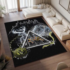 Alternative view of Harry Potter Always Symbol und Eule Teppich - TOK