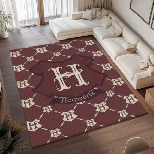 Alternative view of Harry Potter Schule von Hogwarts Logo Muster Teppich - TOK