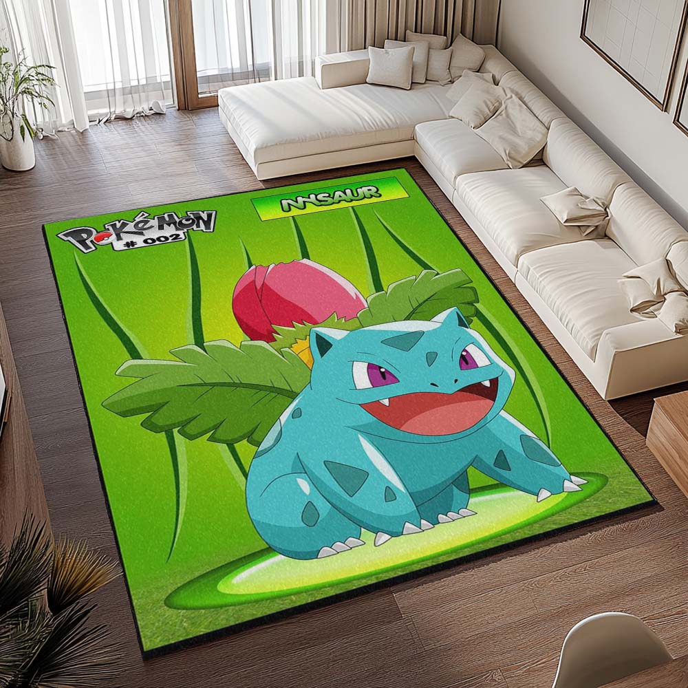 Bisaknosp Bisasam Pokémon - Ivysaur Bulbasaur Pokemon 5 Teppich - TOK – Bild 2