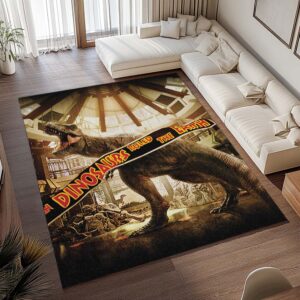 Alternative view of Jurassic World Dinosaurier im Museum Teppich - TOK