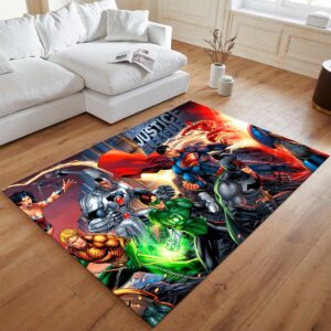 Alternative view of Justice League Alle Charaktere DC Comics Teppich - TOK
