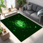 Land Rover Green Neon Lights Teppich – Teppich mit Automotiv-Motiv
