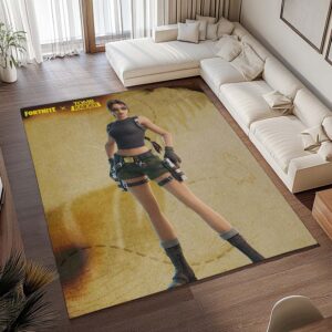 Alternative view of Lara Croft Tomb Raider Skin Fortnite Spiel Teppich - TOK