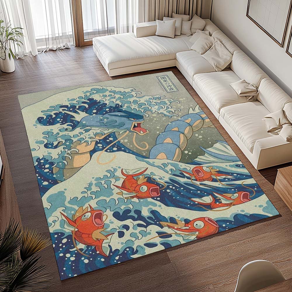 Karpador und Garados Pokémon - Magikarp And Gyarados Pokemon 2 Teppich - TOK – Bild 2