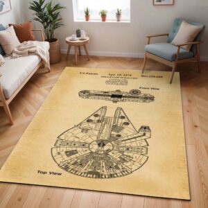 Millennium Falke Star Wars Bauplan Teppich - TOK