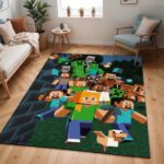 Minecraft Alle Charaktere Schurken und Gute Charaktere Teppich – TOK