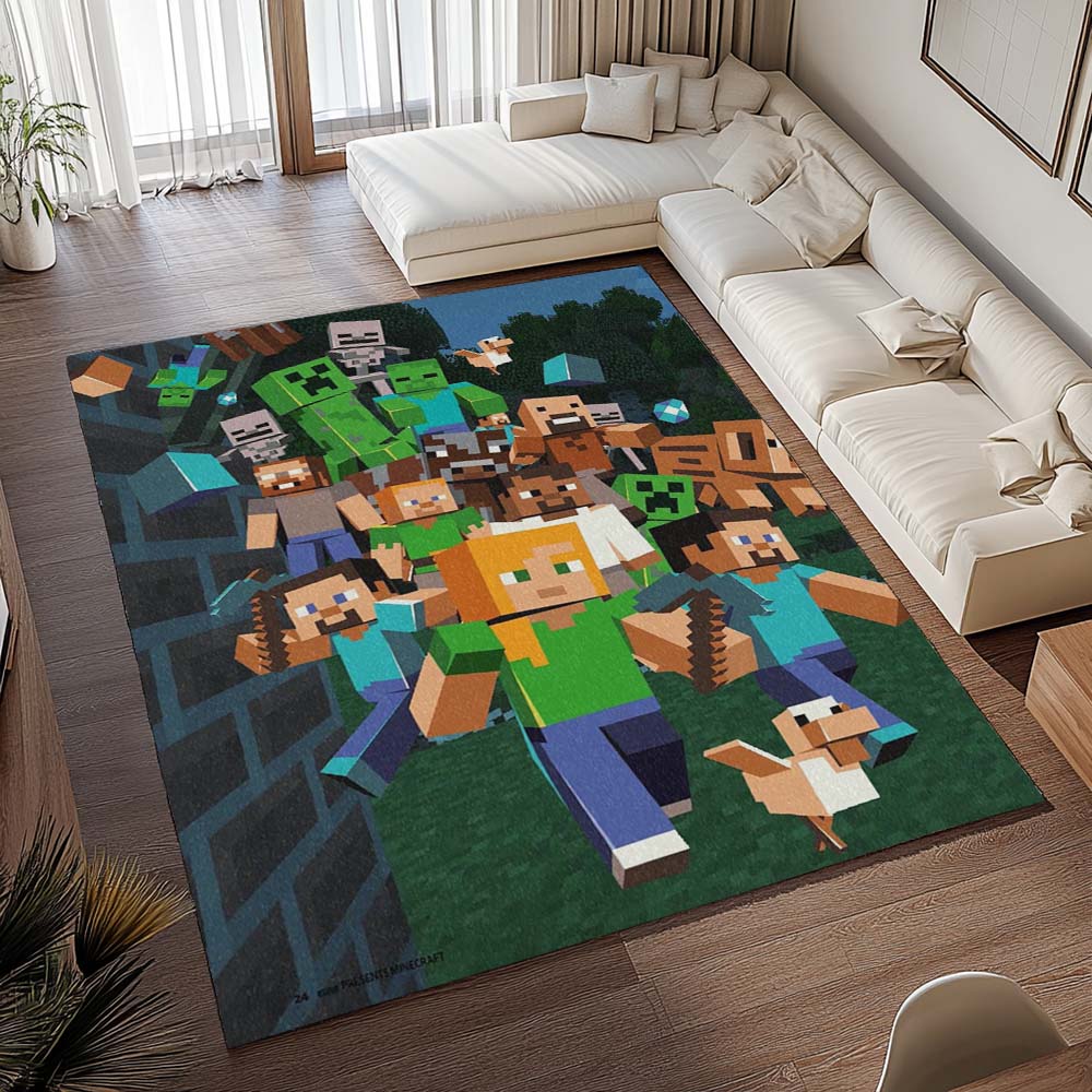 Minecraft Alle Charaktere Schurken und Gute Charaktere Teppich - TOK – Bild 2