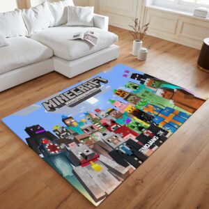 Alternative view of Minecraft Alle Charaktere Freunde im Spiel 2 Teppich - TOK