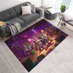 Minecraft Charaktere im Nether-Biom Teppich – TOK