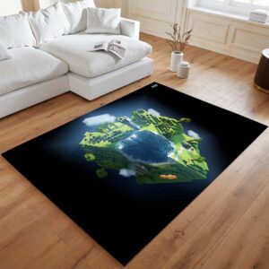Alternative view of Minecraft Berg-Biom Planet Minecraft Teppich - TOK