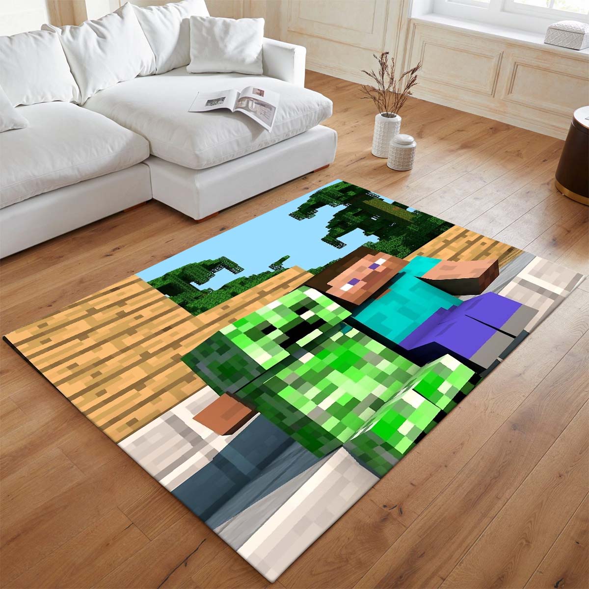 Minecraft Steve Creeper Spielteppich Teppich - TOK – Bild 2