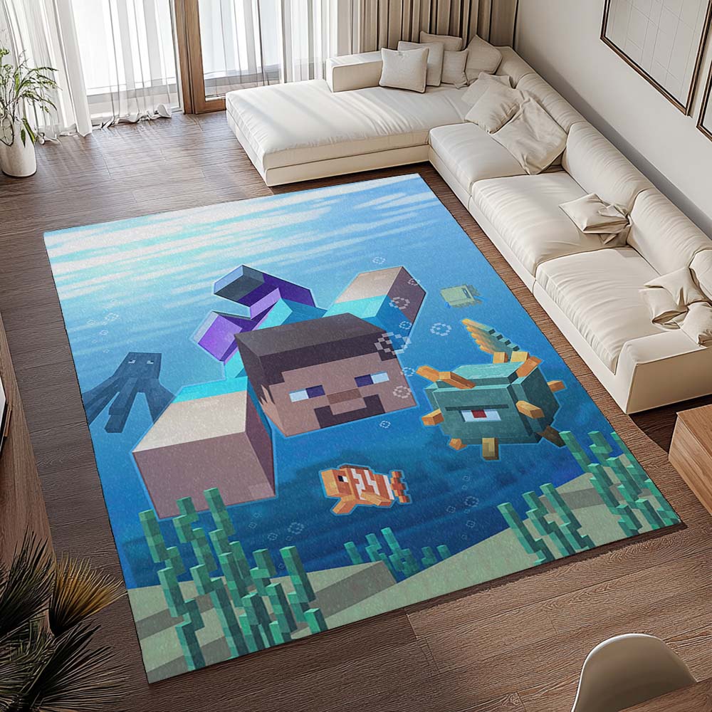 Minecraft Steve unter Wasser Teppich - TOK – Bild 2