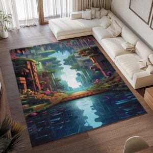 Alternative view of Minecraft Welt Hintergrund Teppich - TOK