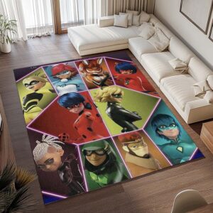 Alternative view of Miraculous Ladybug – Alle Charaktere 13 Teppich - TOK