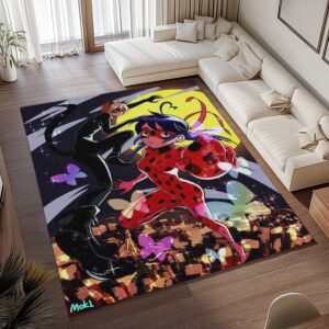 Alternative view of Miraculous Ladybug und Cat Noir 12 Teppich - TOK