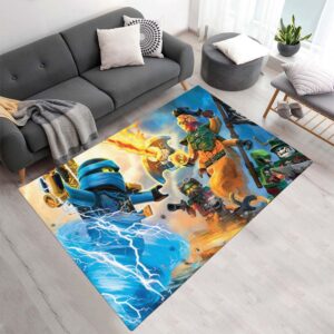 Ninjago Alle Charaktere Kampf 1010 Teppich - TOK