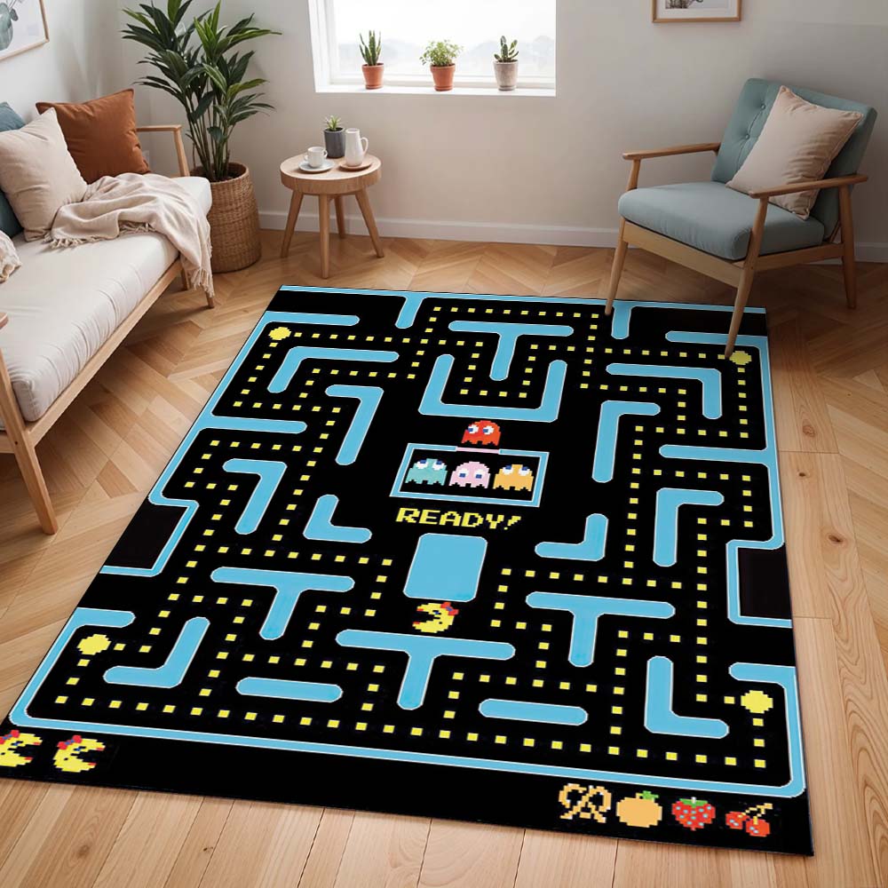 Pac-Man Spiel Pac-Man-Labyrinth Teppich - TOK