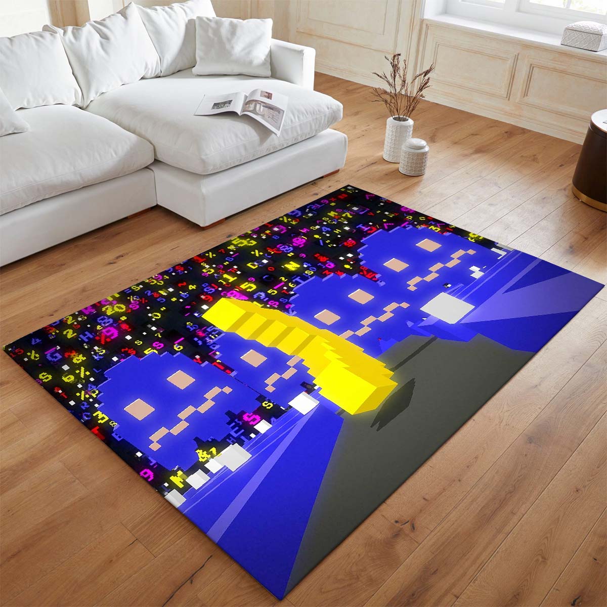 Pac-Man und Geister im Minecraft-Stil Teppich - TOK – Bild 2