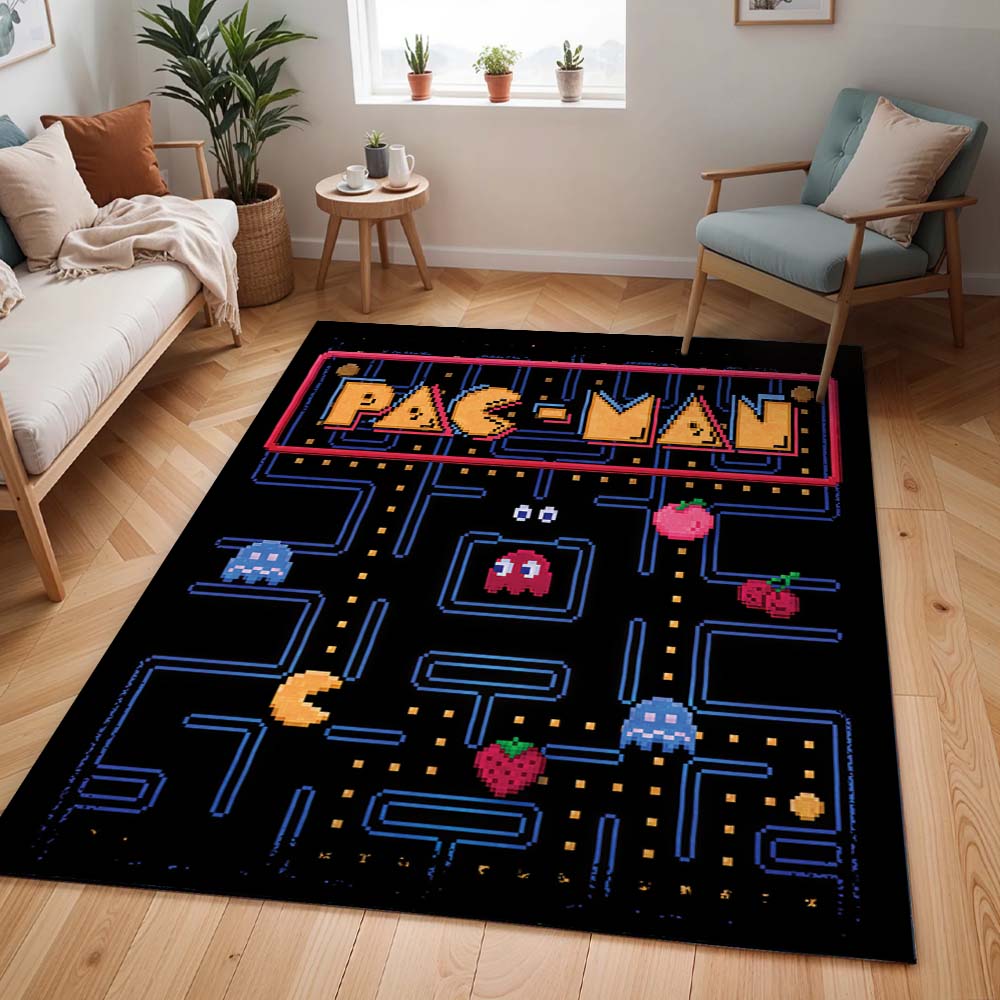 Pac-Man und Geister im Pac-Man-Labyrinth Teppich - TOK