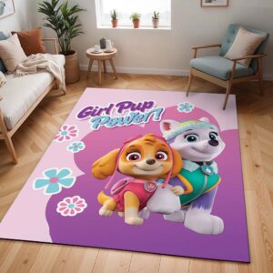 Paw Patrol – Girl Pup Power – Everest und Skye Teppich - TOK